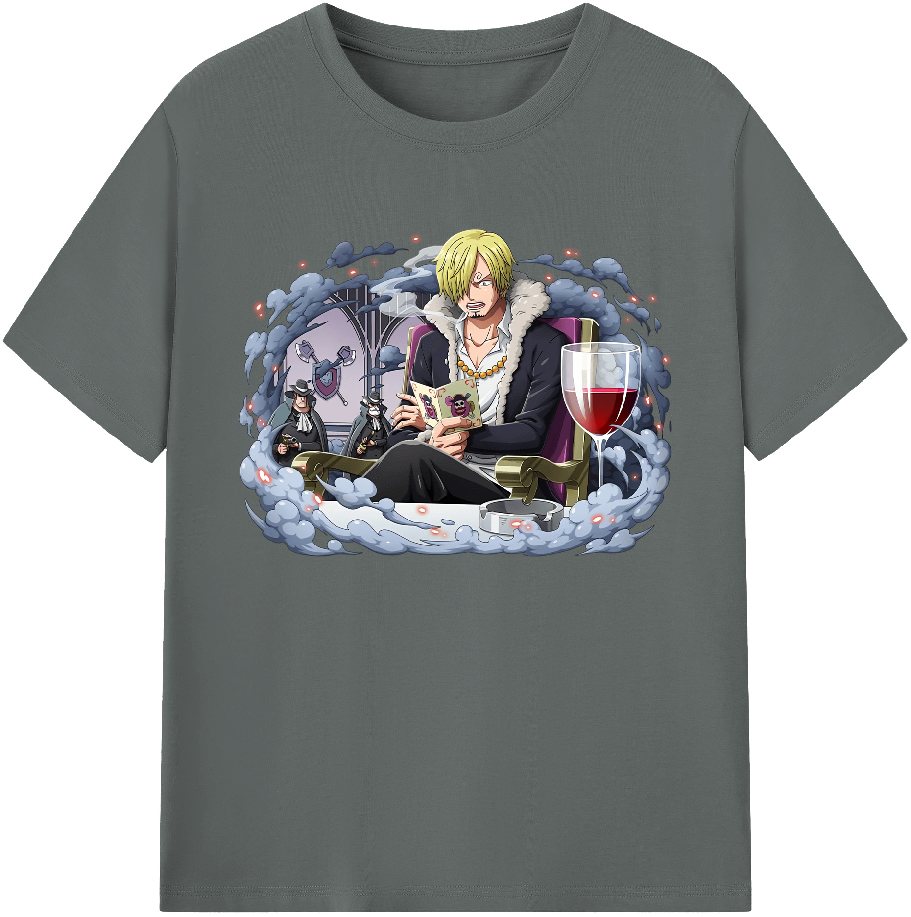 （画像用） ワンピース サンジ ONE PIECE Sanji 綿100％ メンズ半袖Tシャツ｜肌触りやわらか＆通気性